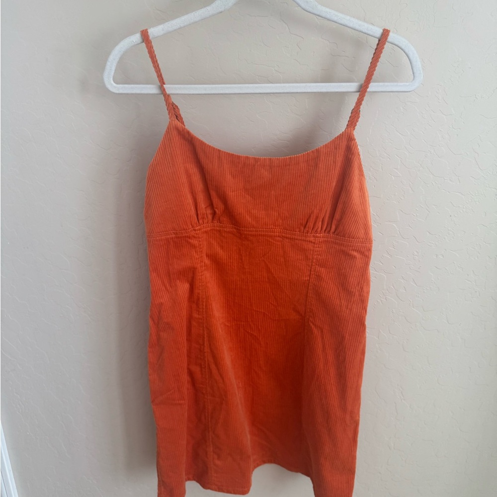 Target Orange Corduroy Camisole Slip Dress
